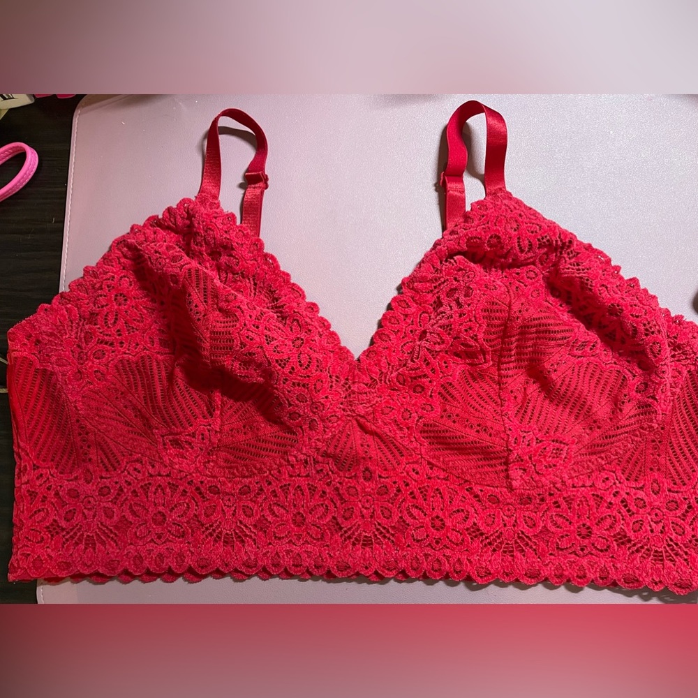 Torrid | Lightly Lined Chenille Lace Plunge Bralette